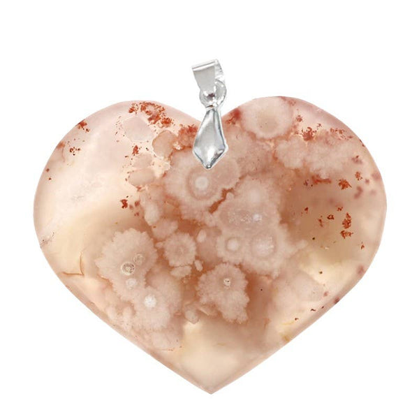 Pendentifs Agate Fleur Cœur