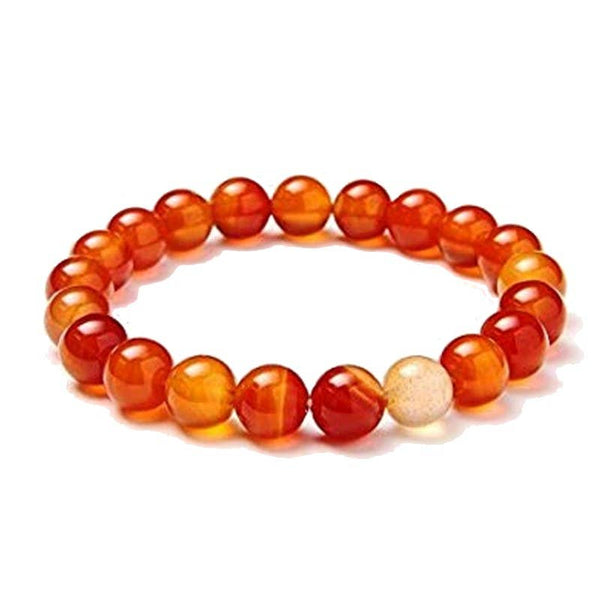 Bracelet Cornaline Billes 8 mm