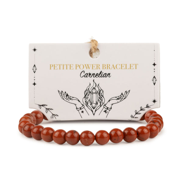 Bracelet Cornaline Perles 6 mm – Élastique, 17 cm