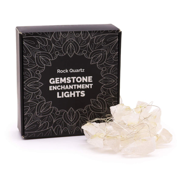 Guirlande Lumineuse en Cristal de Roche – Pierres Naturelles, 2,27 m USB
