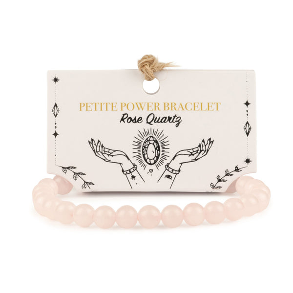 Bracelet Quartz Rose Perles 6 mm – Élastique, 17 cm