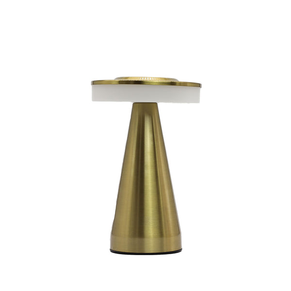 Lampe Champignon Tactile sur Pied Doré – Veilleuse Rechargeable USB-C