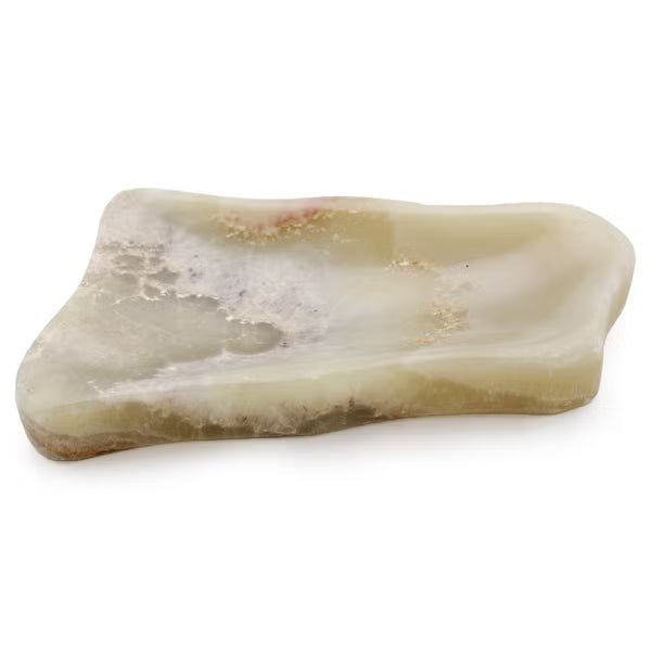 Porte-savon de forme libre en onyx miel