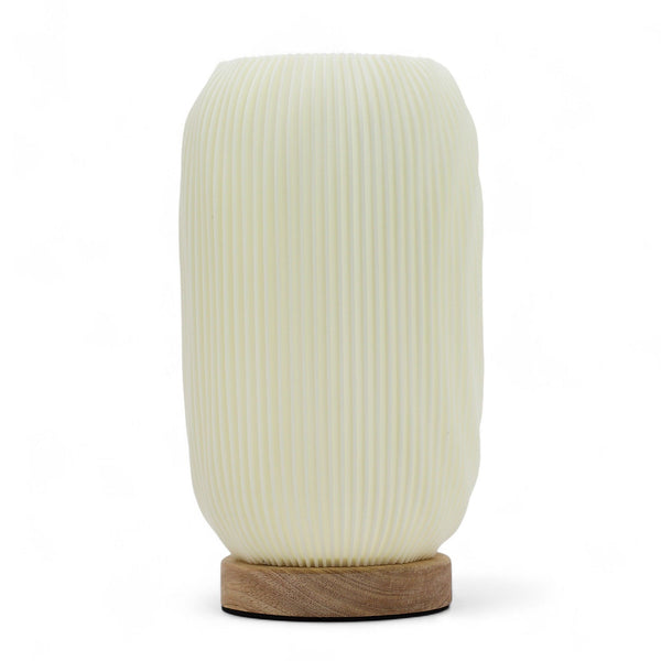 Lampe de Chevet Colonne Torsadée – Veilleuse USB-C à Socle Bois