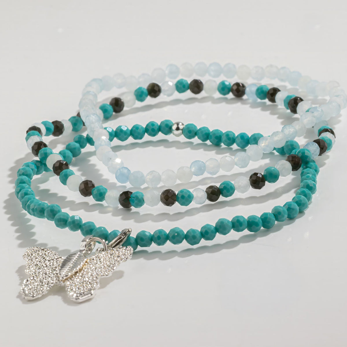 Coffret 3 Bracelets en Pierres Naturelles – Océan Infini