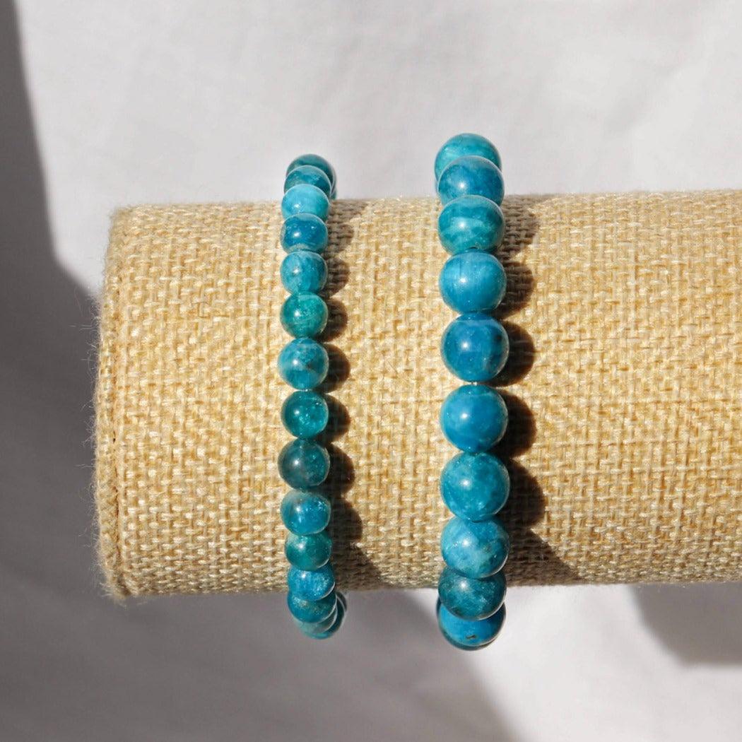 Bracelet en Apatite bleue-1
