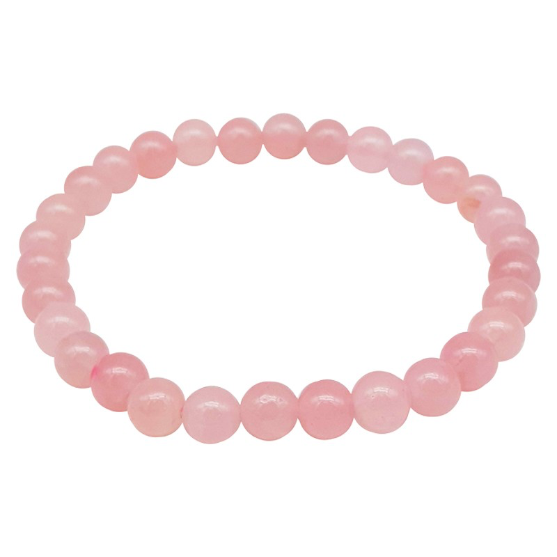 Bracelet Quartz Rose EXTRA Billes 6 mm