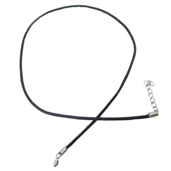 Cordon Noir en Corde de Cire – Fermoir Argenté