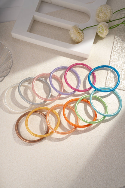 Bracelet Jonc Bouddhiste Pailleté – Coloris au Choix • Léger & Lumineux