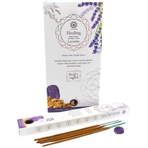 Encens Goloka Manifestations – Relaxation & Clarté à la Lavande avec Améthyste