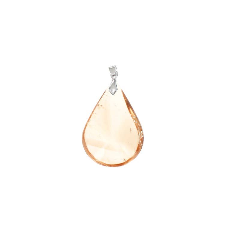 Pendentifs Véritable Citrine Naturelle Goutte