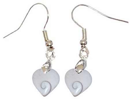 Boucles d'oreilles Œil de Sainte Lucie Cœur