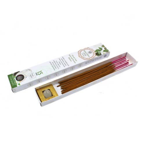 Encens Goloka Manifestations – Amour & Clarté au Jasmin avec Quartz Clair - vue 3