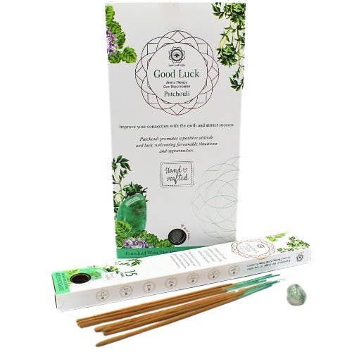 Encens Goloka Manifestations – Ancrage & Chance au Patchouli avec Aventurine