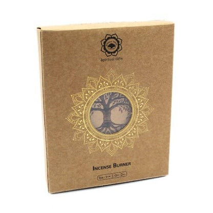 Brûleur d’Encens en Bois – Arbre de Vie • 10 cm