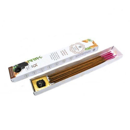 Encens Goloka Manifestations – Protection & Sérénité au Bois de Santal avec Tourmaline Noire - vue 3
