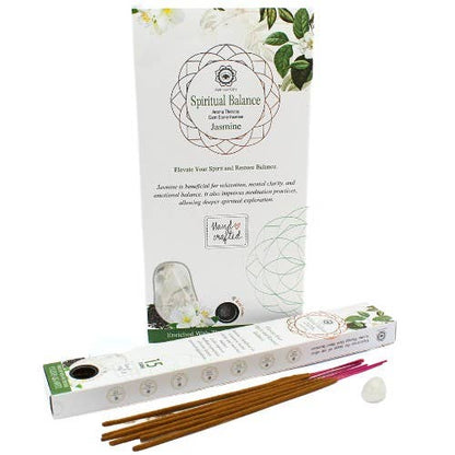 Encens Goloka Manifestations – Amour & Clarté au Jasmin avec Quartz Clair