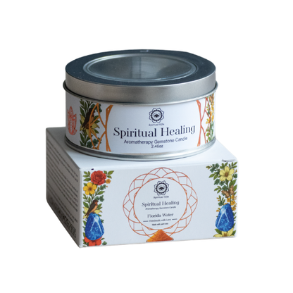 Bougie Parfumée Pierre Précieuse – Guérison Spirituelle à l’Eau de Floride (70 g)