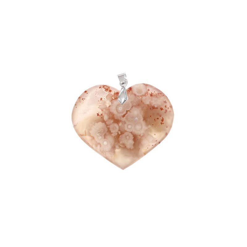 Pendentifs Agate Fleur Cœur