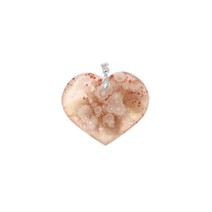Pendentifs Agate Fleur Cœur