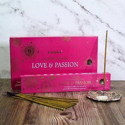Encens Goloka Manifestations – Amour & Passion avec Quartz Rose