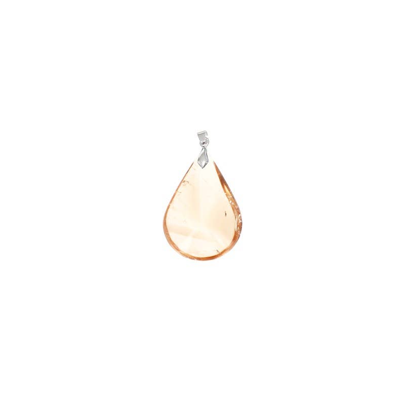 Pendentifs Véritable Citrine Naturelle Goutte