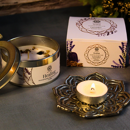 Bougie Énergétique Arbre Vert – Guérison & Sérénité à la Lavande (70 g)