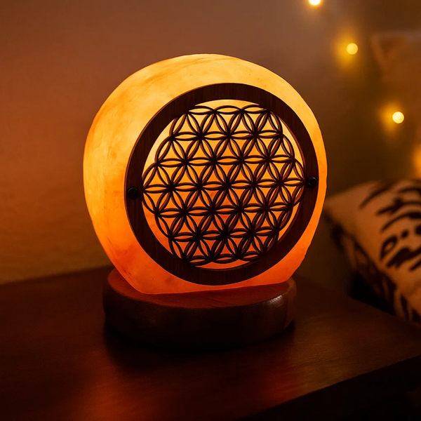 Mini Lampe en Sel de l'Himalaya Life Flower – Énergie pure et apaisante
