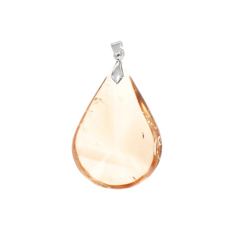 Pendentifs Véritable Citrine Naturelle Goutte