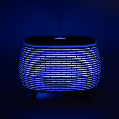 Diffuseur Huiles Essentielles Nervuré – Lumière Changeante, Télécommande