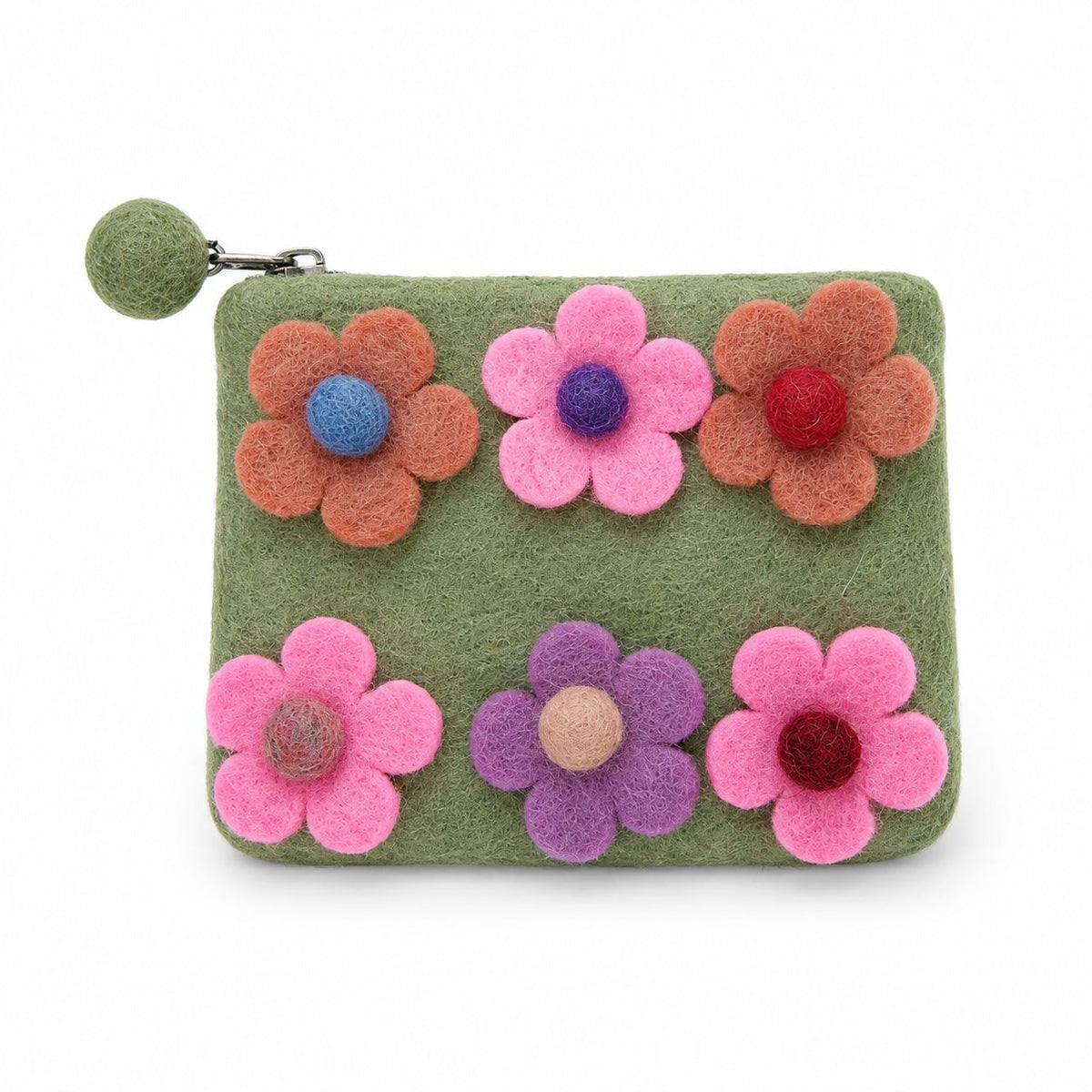 Lot de 3 Trousses en Feutre – Six Fleurs