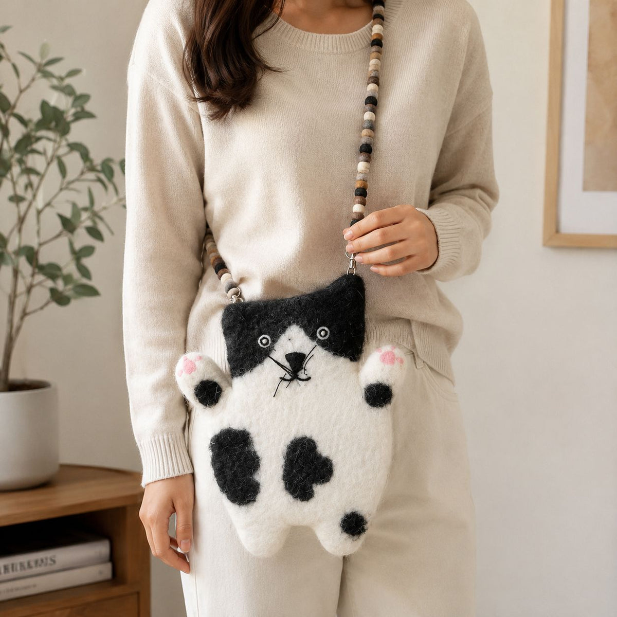 Sac en Feutre Chat Plat – Stacy