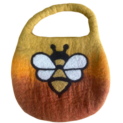 Sac en Feutre Abeille à Anse Magnétique – Orange Soleil Levant