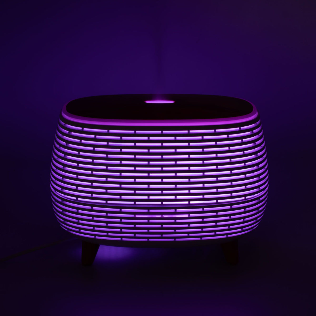 Diffuseur Huiles Essentielles Nervuré – Lumière Changeante, Télécommande