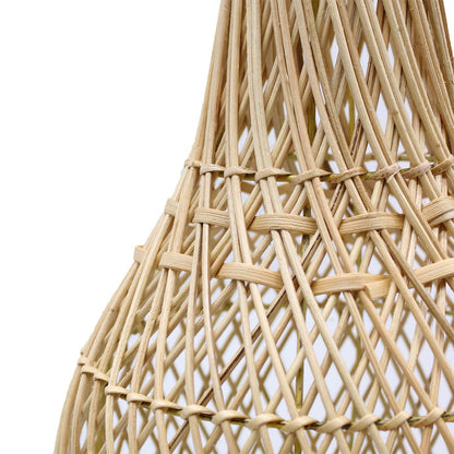 Lampe à Poser en Rotin Tressé – Naturel, 40 cm