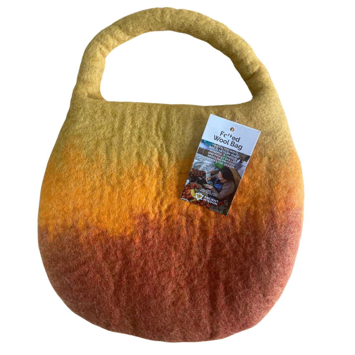Sac en Feutre Abeille à Anse Magnétique – Orange Soleil Levant