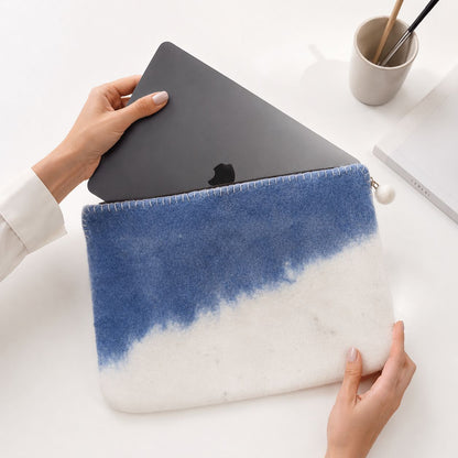 Housse d'Ordinateur en Feutre 14" – Horizon Bleu