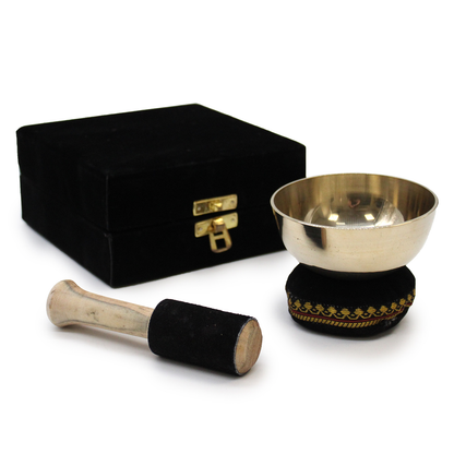 Écrin matelassé du coffret bol chantant