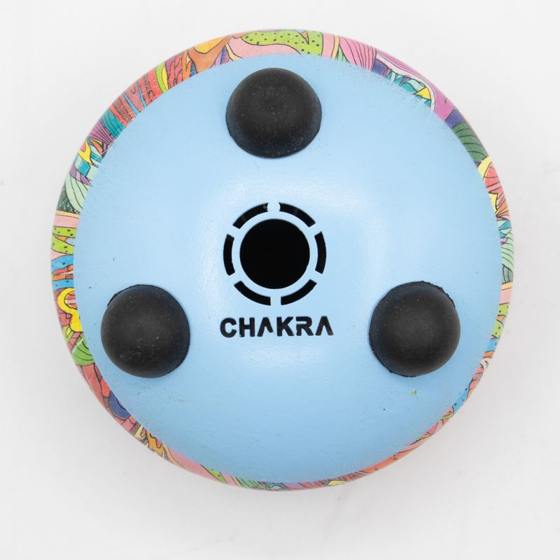 Détail du motif psychédélique du tongue drum 13 cm