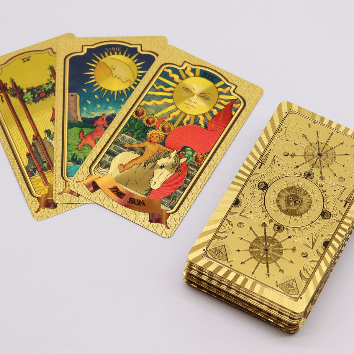 Jeu de Tarot 78 Cartes Doré – Structure Rider-Waite