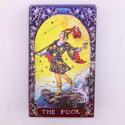 Jeu de Tarot 78 Cartes Mandala – Dorure Bleue et Or, avec Livret