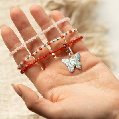 Coffret 3 Bracelets en Pierres Naturelles – Amour & Flamme