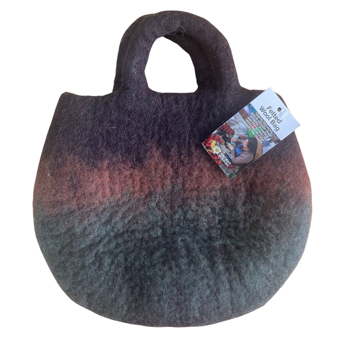 Sac en Feutre Jardin Féerique – Feutré à l'Eau, 35 × 27 cm
