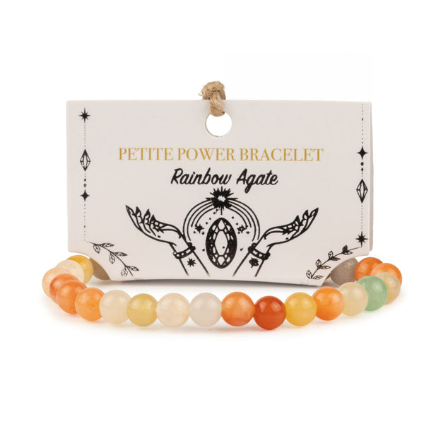 Bracelet Agate Arc-en-Ciel Perles 6 mm – Élastique, 17 cm