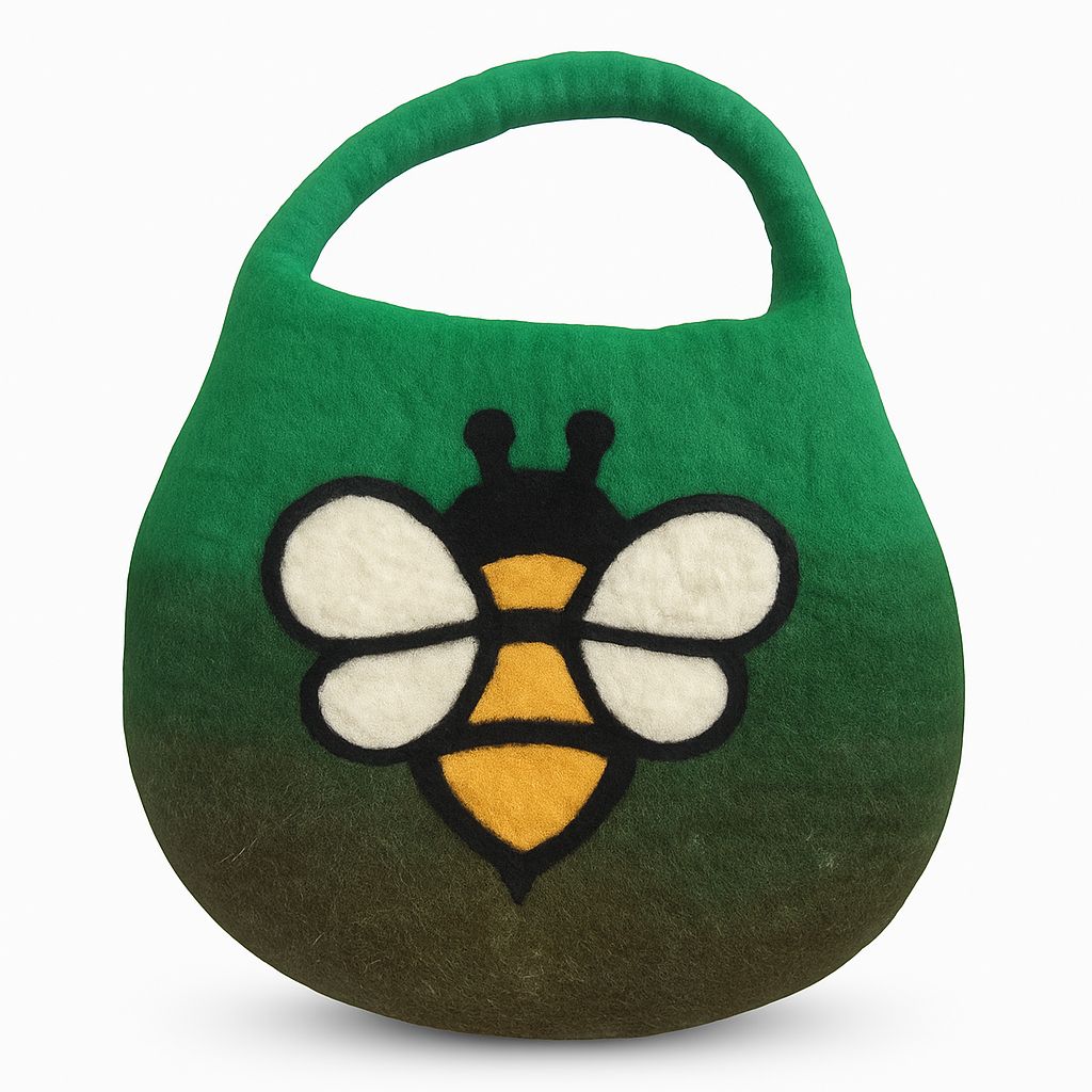 Sac en Feutre Abeille à Anse Magnétique – Verts de Jardin