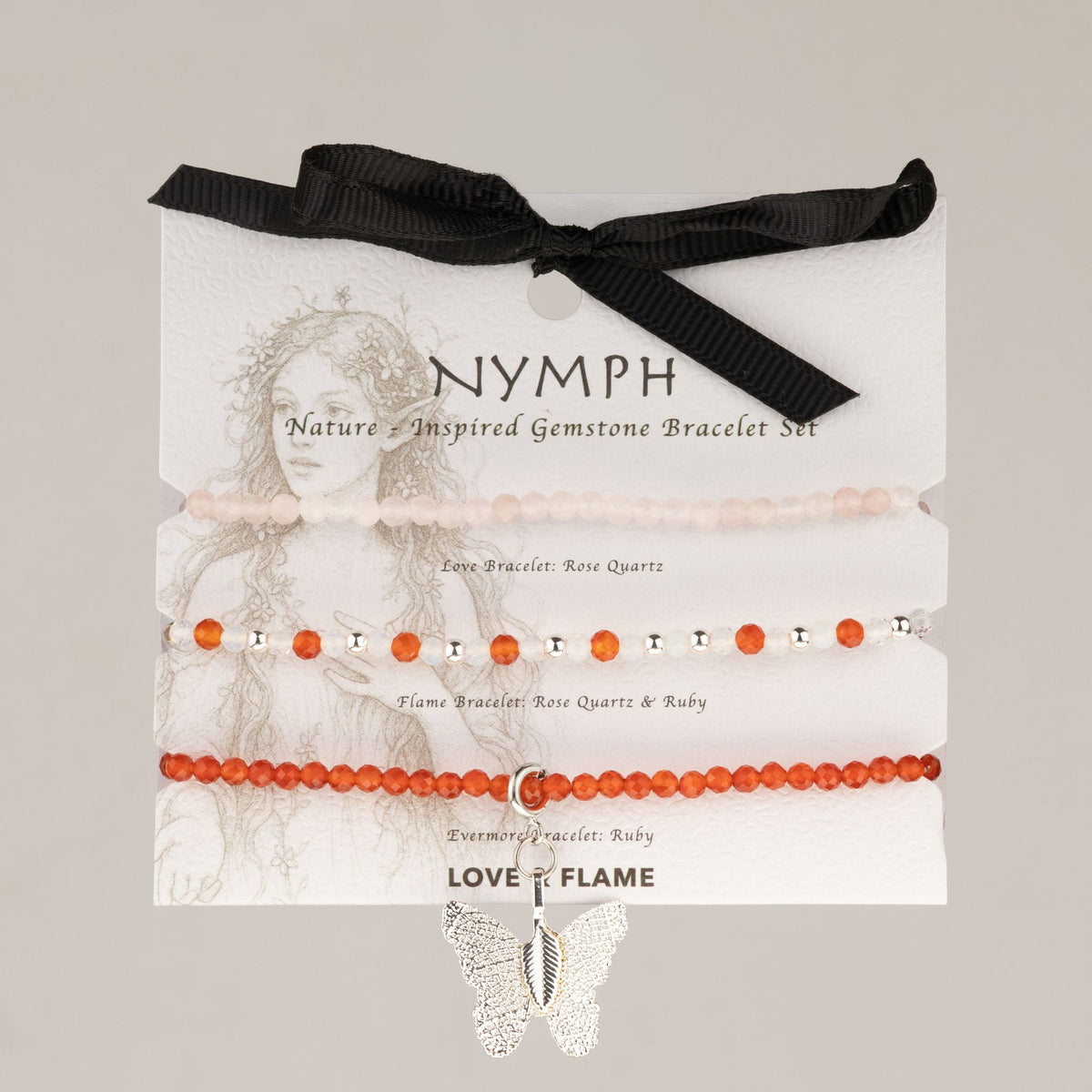 Coffret 3 Bracelets en Pierres Naturelles – Amour & Flamme