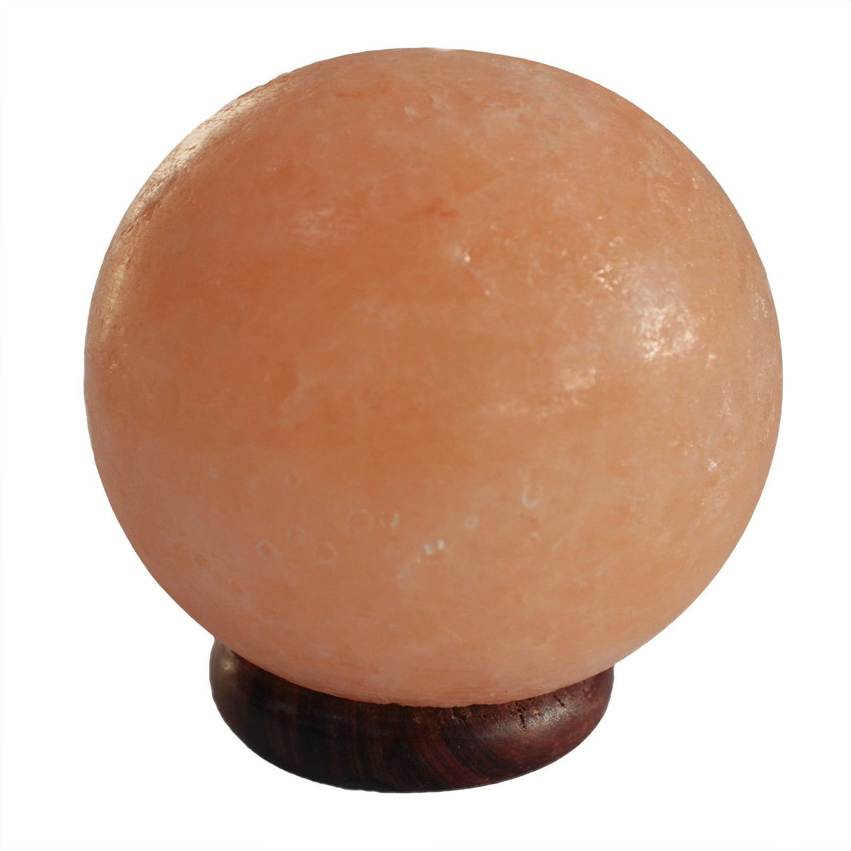 Lampe de Sel de l'Himalaya Boule 15 cm – Grand Socle en Bois