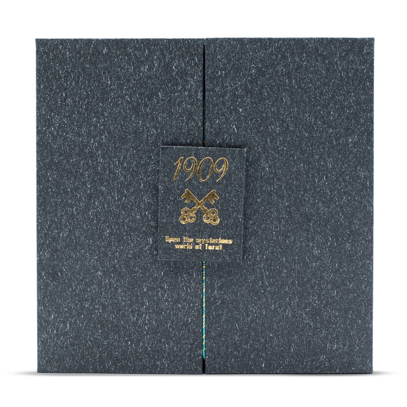 Coffret jeu de tarot 78 cartes à dorure or et turquoise