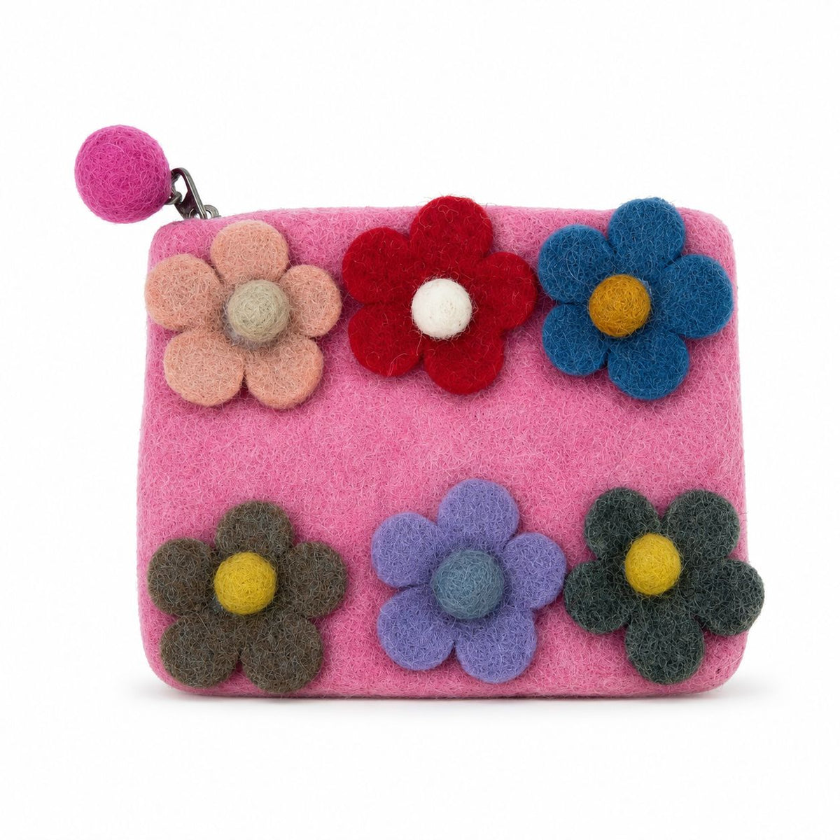 Lot de 3 Trousses en Feutre – Six Fleurs