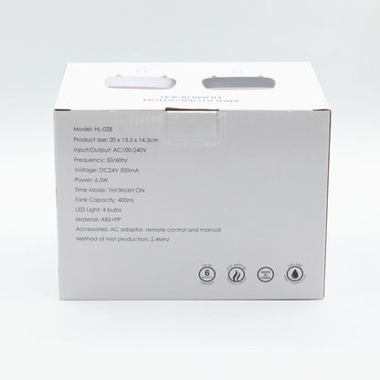 Diffuseur Huiles Essentielles Nervuré – Lumière Changeante, Télécommande